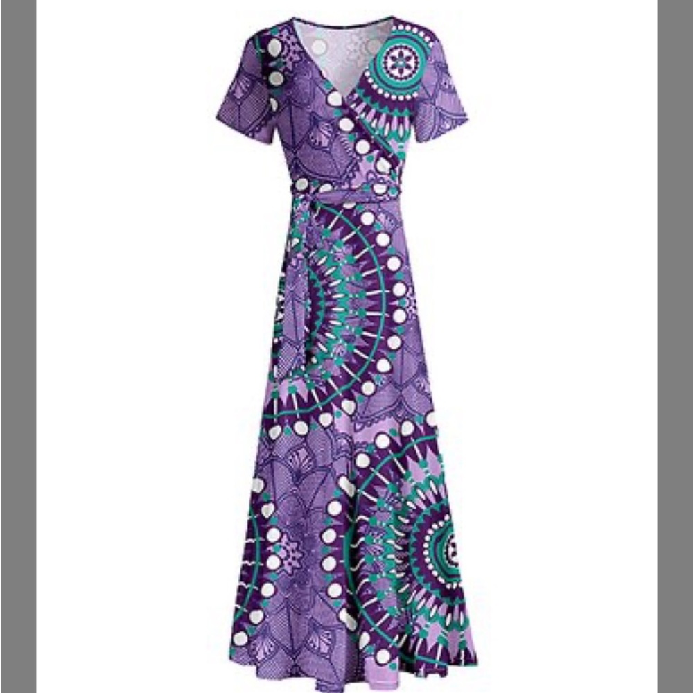 Lily 2/$40 purple & teal maxi dress